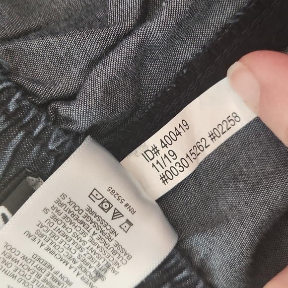 Express high rise buttonfly paper bag waist chambray blue denim S/P tie waist - Picture 12 of 12